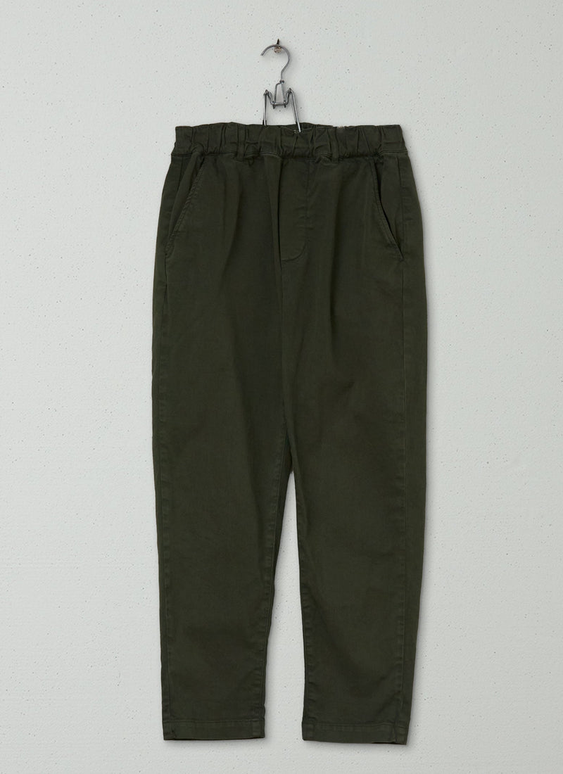 Reworn Cotton Twill Trousers Size 4 (854) | Loden