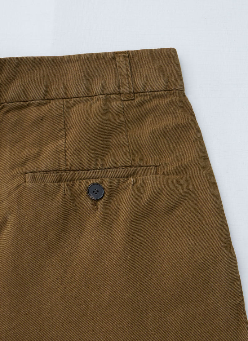 Reworn Alix Cotton Linen Trousers Size 10 (762) | Dusted Khaki