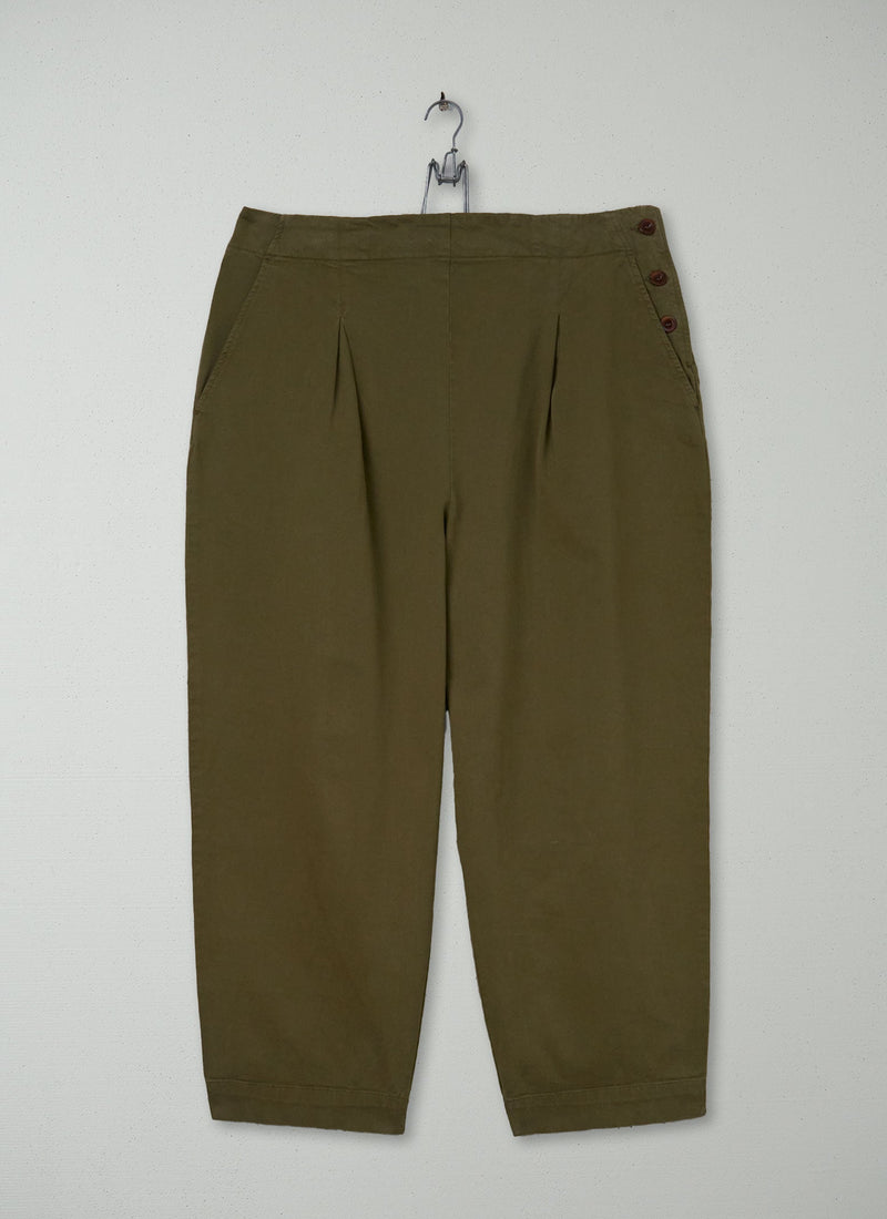 Reworn Side Button Trousers Size 18 (1232) | Dark Pear