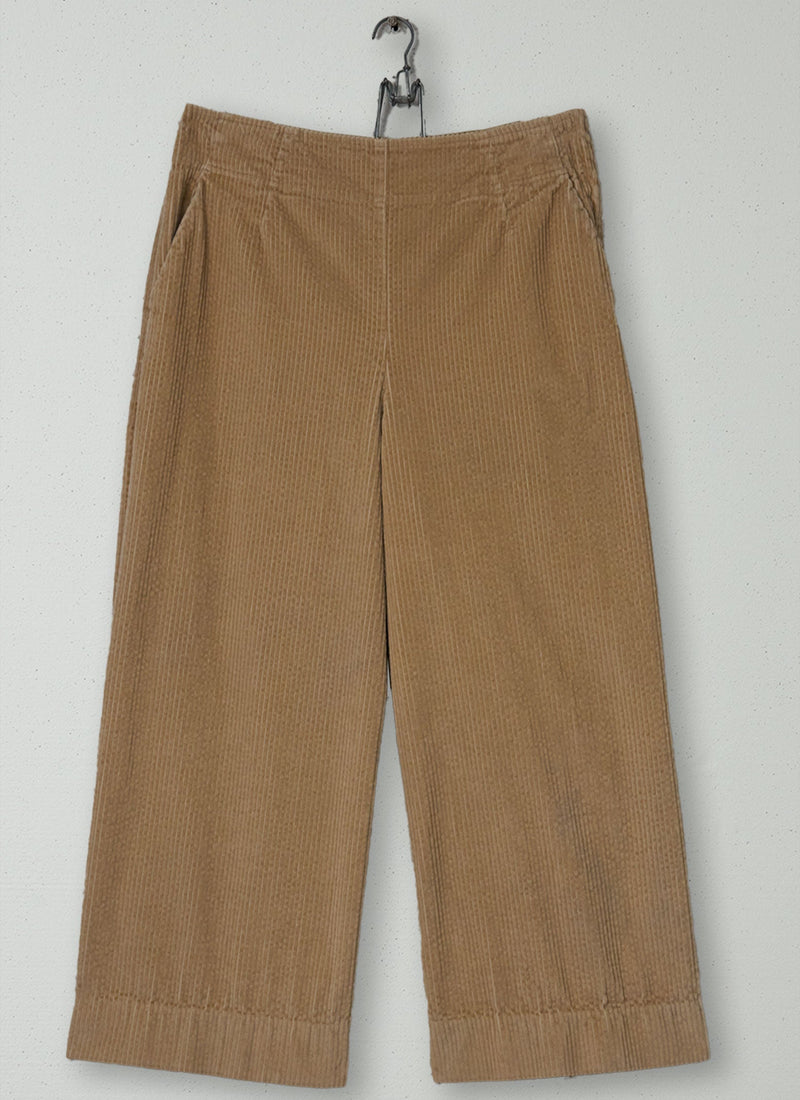 Reworn Organic Cord Culottes Size 14 (1059) | Blonde