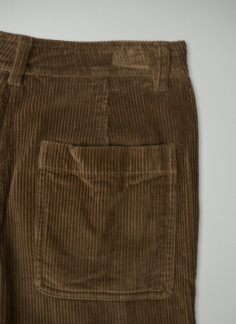 Reworn Cord Dart Trousers Size 10 (191) | Earth