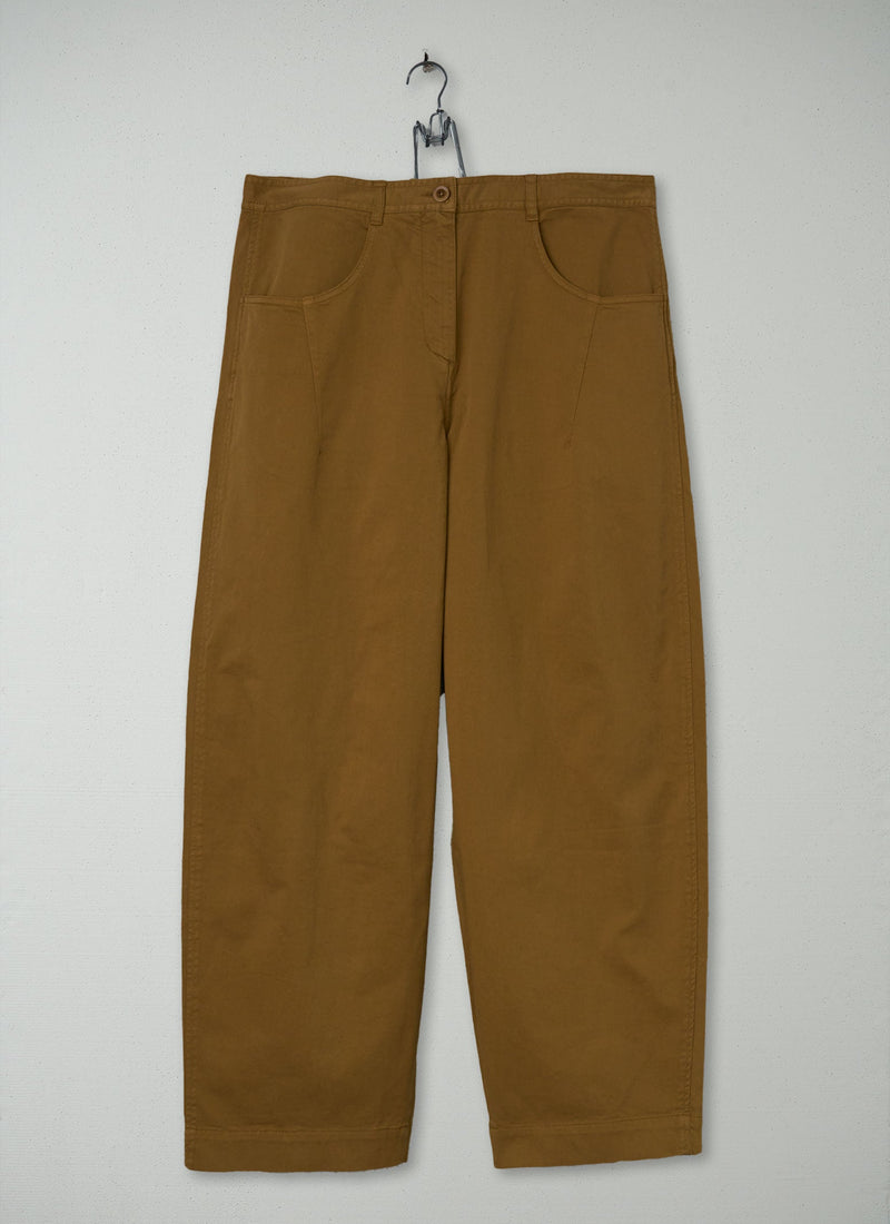 Reworn Cotton Twill Dart Trousers Size 12 (758) | Rubber