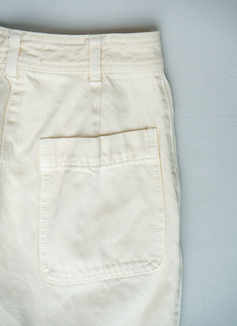 Reworn Carpenter Trousers Size 6 (252) | Ecru