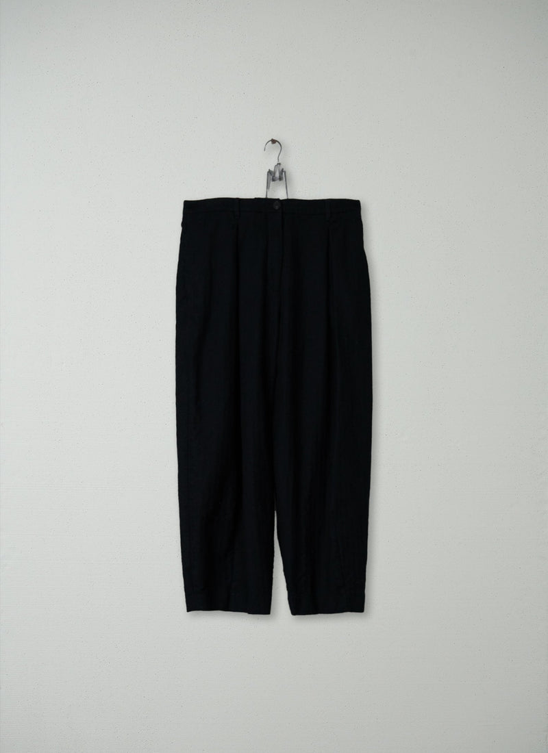 Reworn Tapered Trousers Size 12 (159) | Black