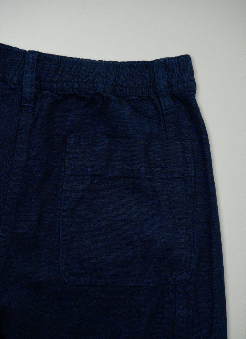 Reworn Organic Cotton Hemp Trousers Size 10 (775) | Indigo