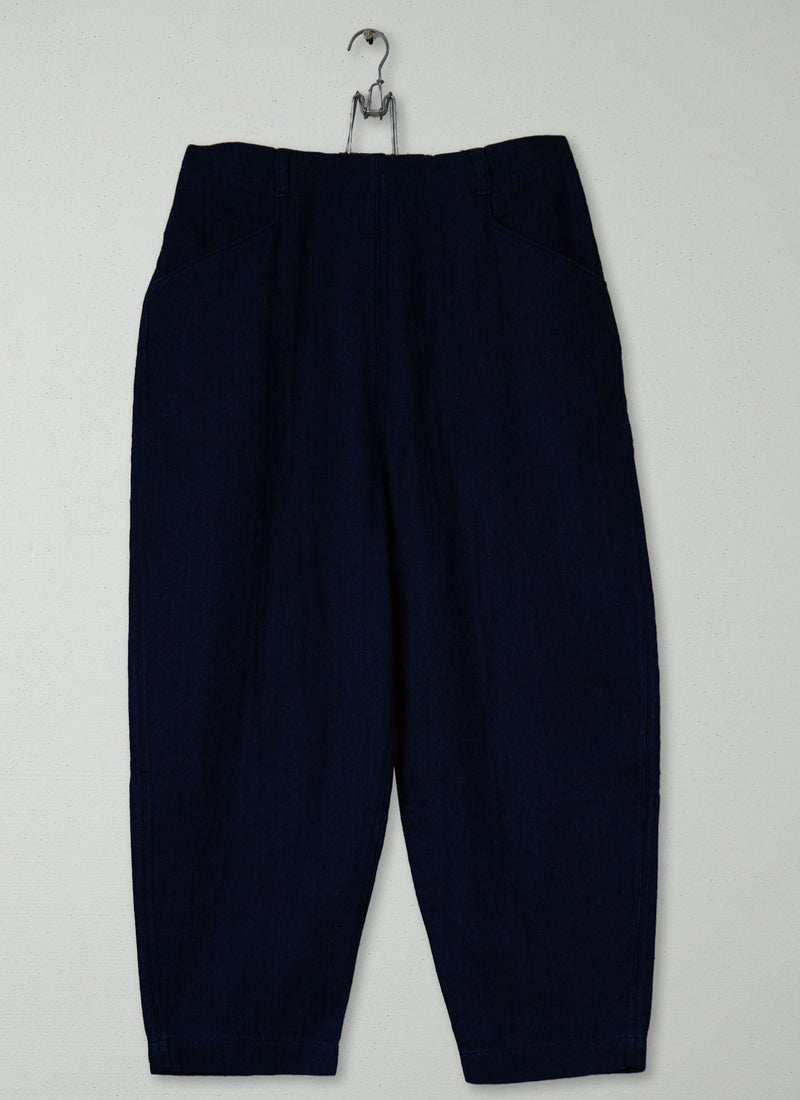 Reworn Indigo Twill Trousers Size 6 (1003) | Indigo