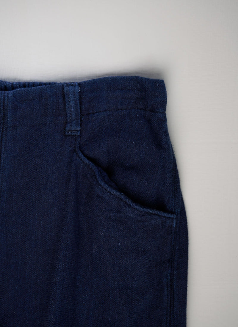 Reworn Twill Trousers Size 6 (237) | Indigo