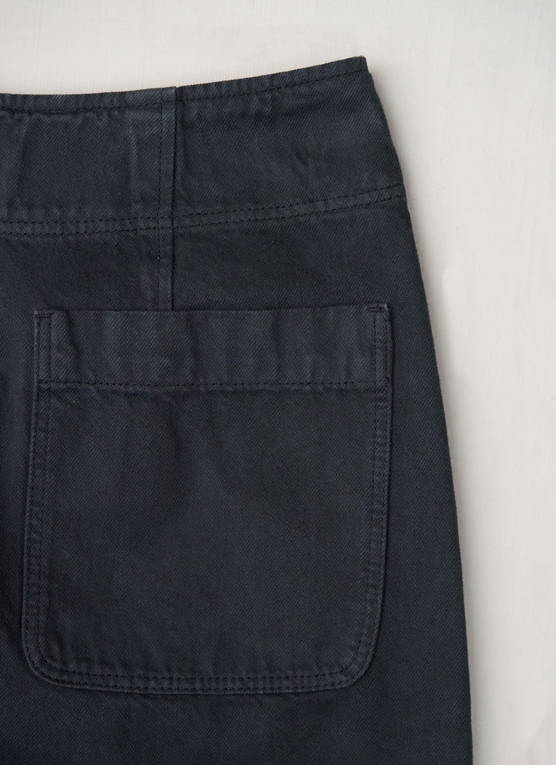 Reworn Flat Front Culottes Size 10 (738) | Slate