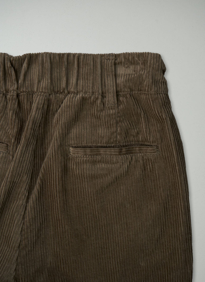 Reworn Gabi Cord Pull On Trousers size 10 (192) | Dark Pear