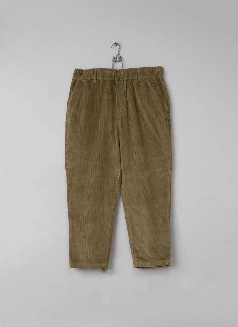 Reworn Organic Cord Pull on Trousers Size 16 (031) | Dark Pear