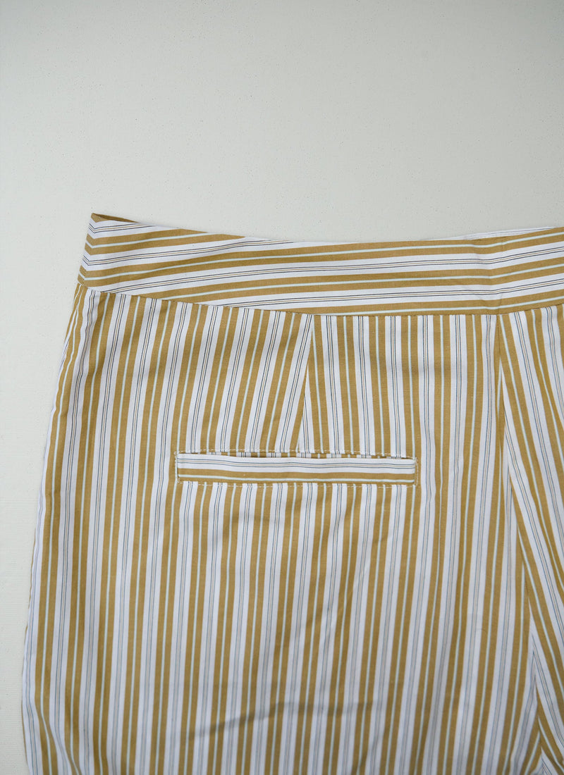 Reworn Poplin Stripe Culottes Size 12 (1604) | Multi