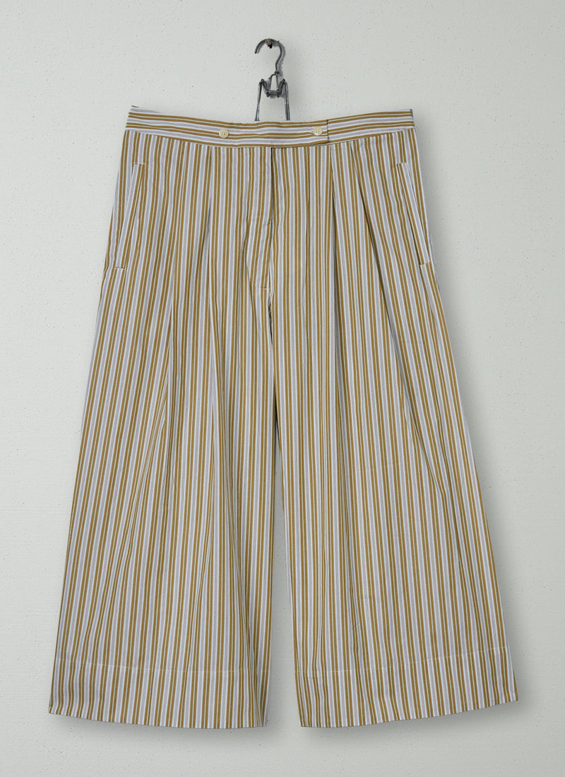 Reworn Poplin Stripe Culottes Size 16 (1139) | Multi