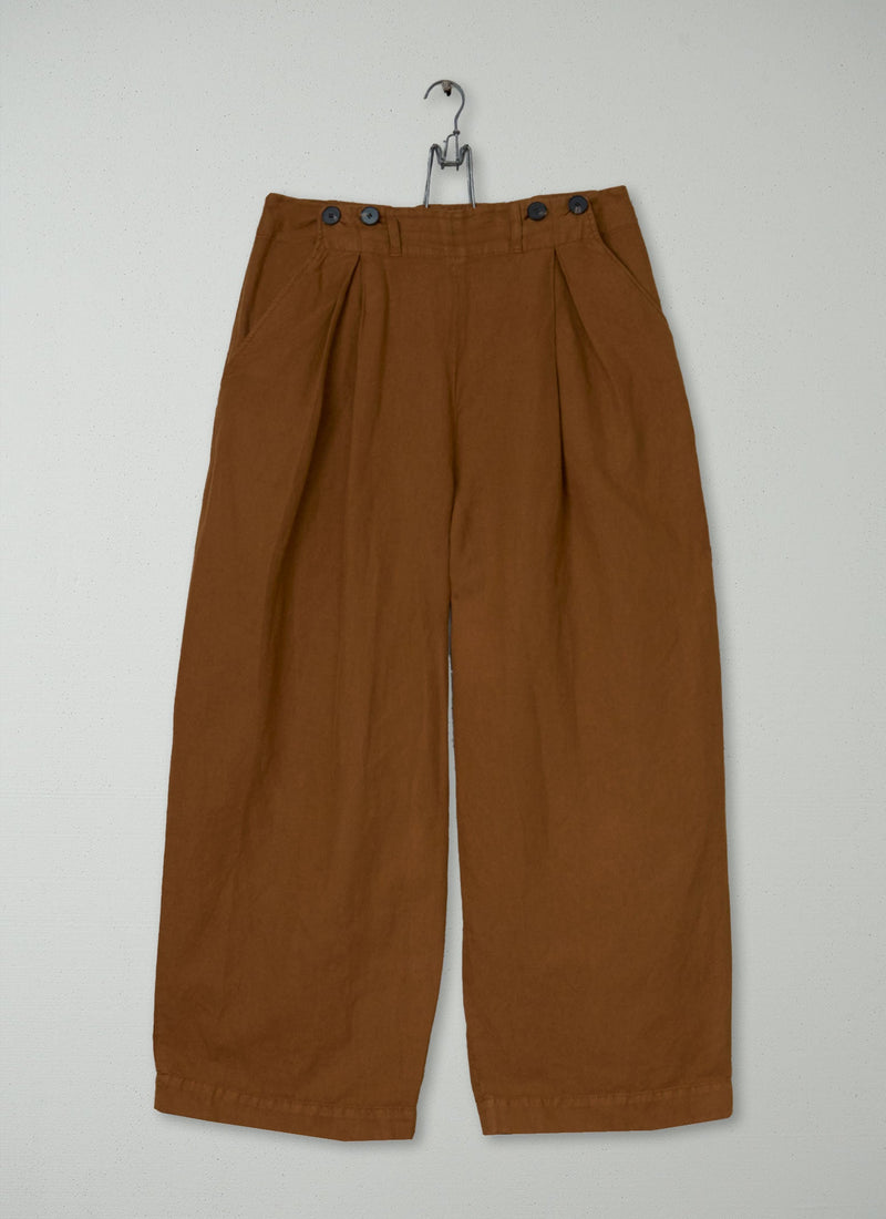 Reworn Pleat Front Trousers Size 10 (997) | Copper