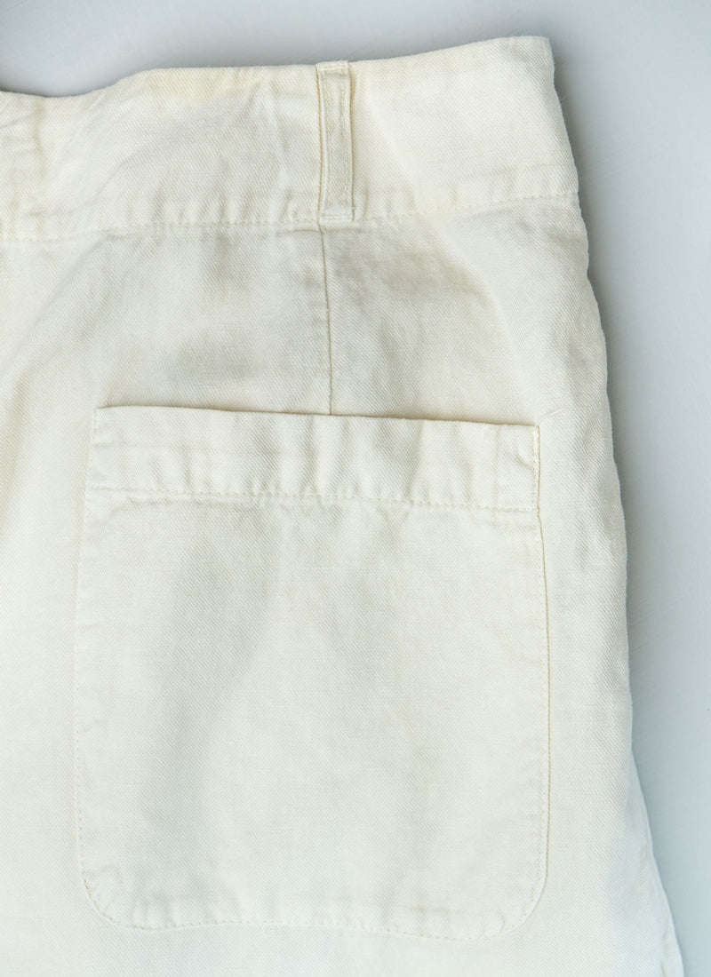 Reworn Pleat Front Trousers Size 16 (268) | Parchment
