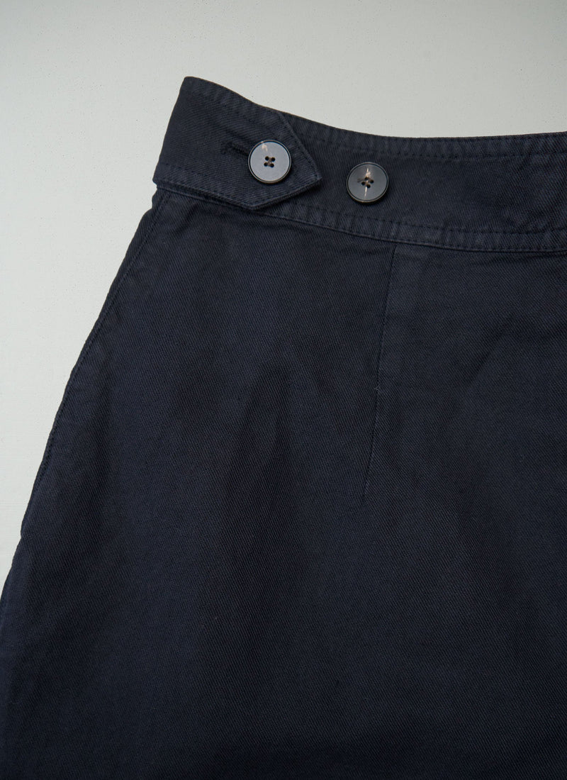 Reworn Cotton Linen Twill Shorts Size 6 (1467) | Slate