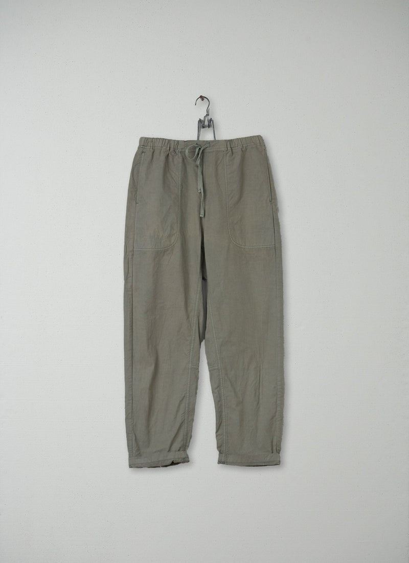 Reworn Cotton Linen Trousers Size XS (083) | Celadon Green