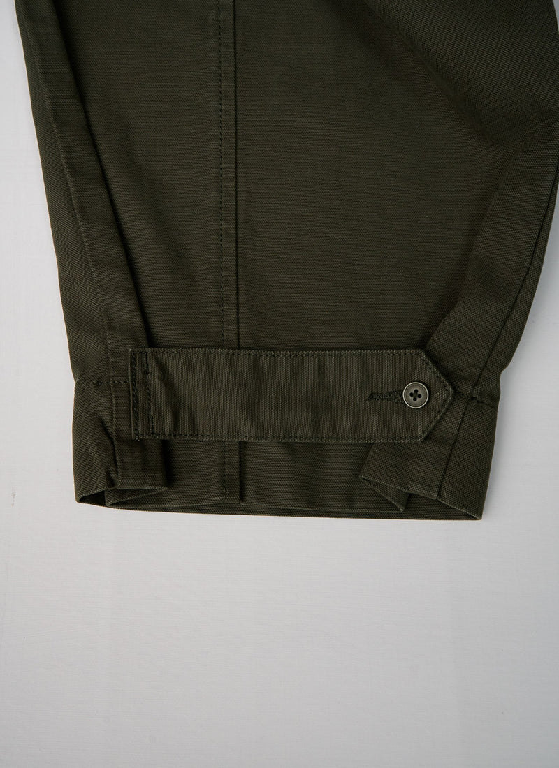 Reworn Canvas Utility Trousers Size 12 (007) | Dark Olive