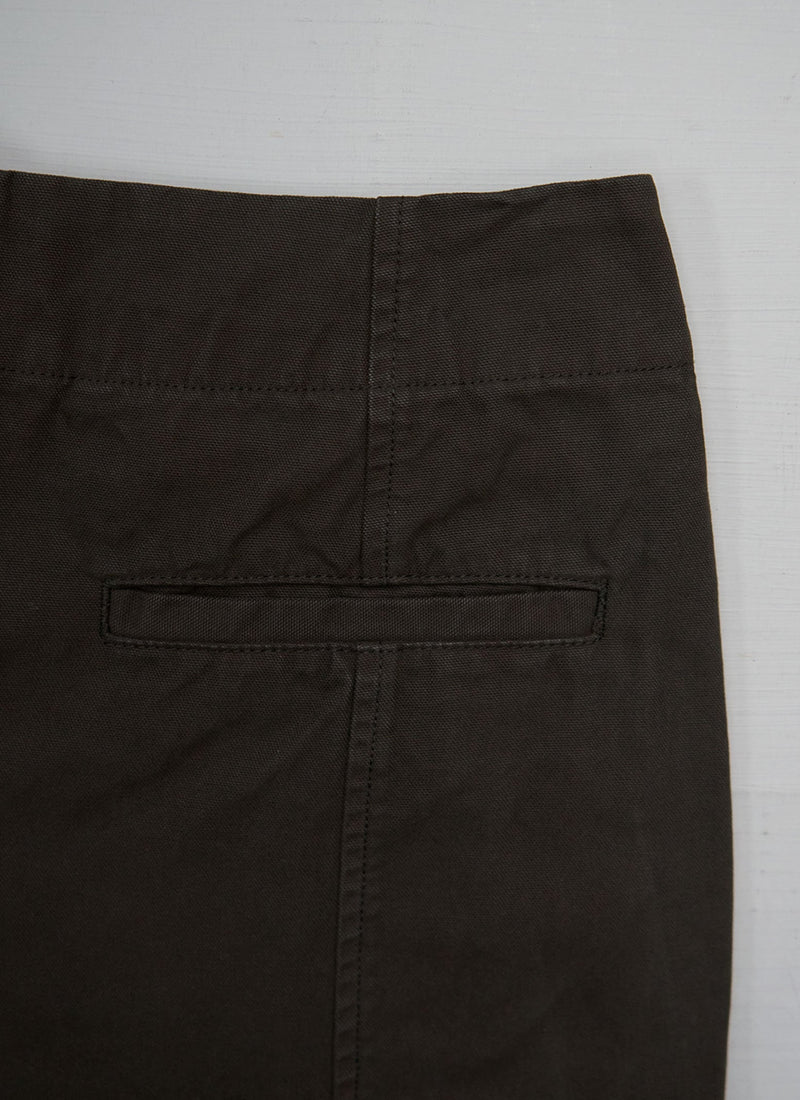 Reworn Canvas Utility Trousers Size 12 (1033) | Dark Olive