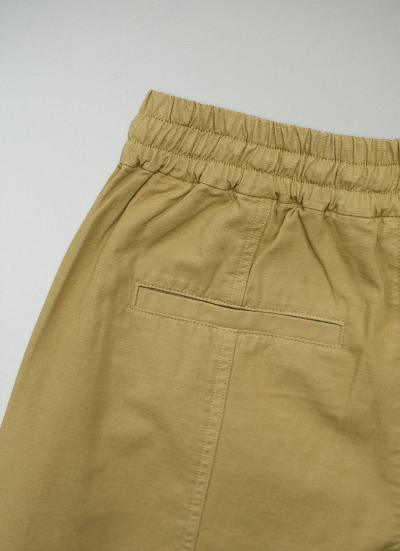 Reworn Wide Leg Cotton Trousers Size 8 (921) | Fawn
