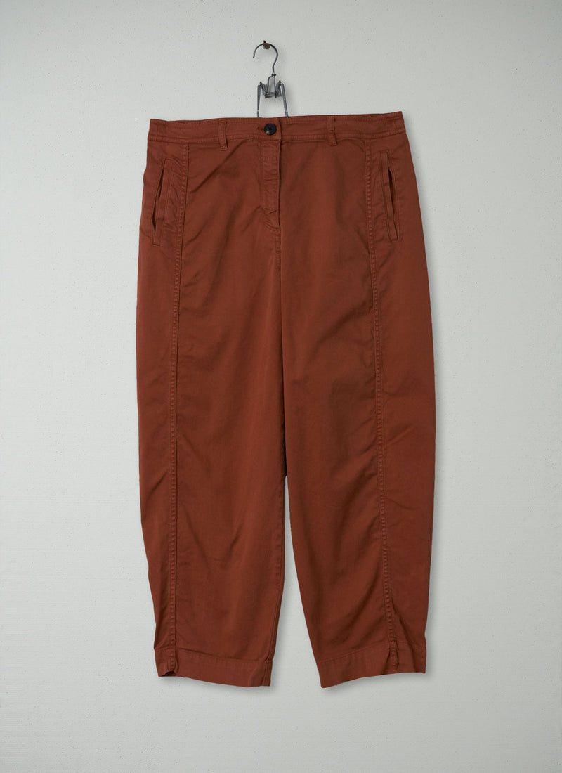 Reworn Flat Front Cotton Twill Trousers Size 12 (183) | Firewood