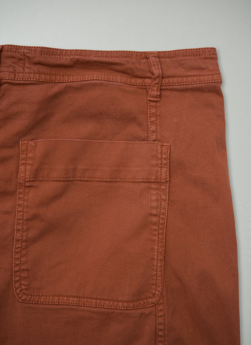 Reworn Flat Front Cotton Twill Trousers Size 14 (1672) | Firewood
