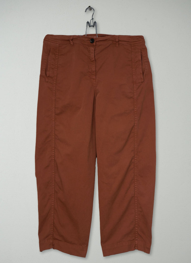 Reworn Flat Front Cotton Twill Trousers Size 14 (1672) | Firewood