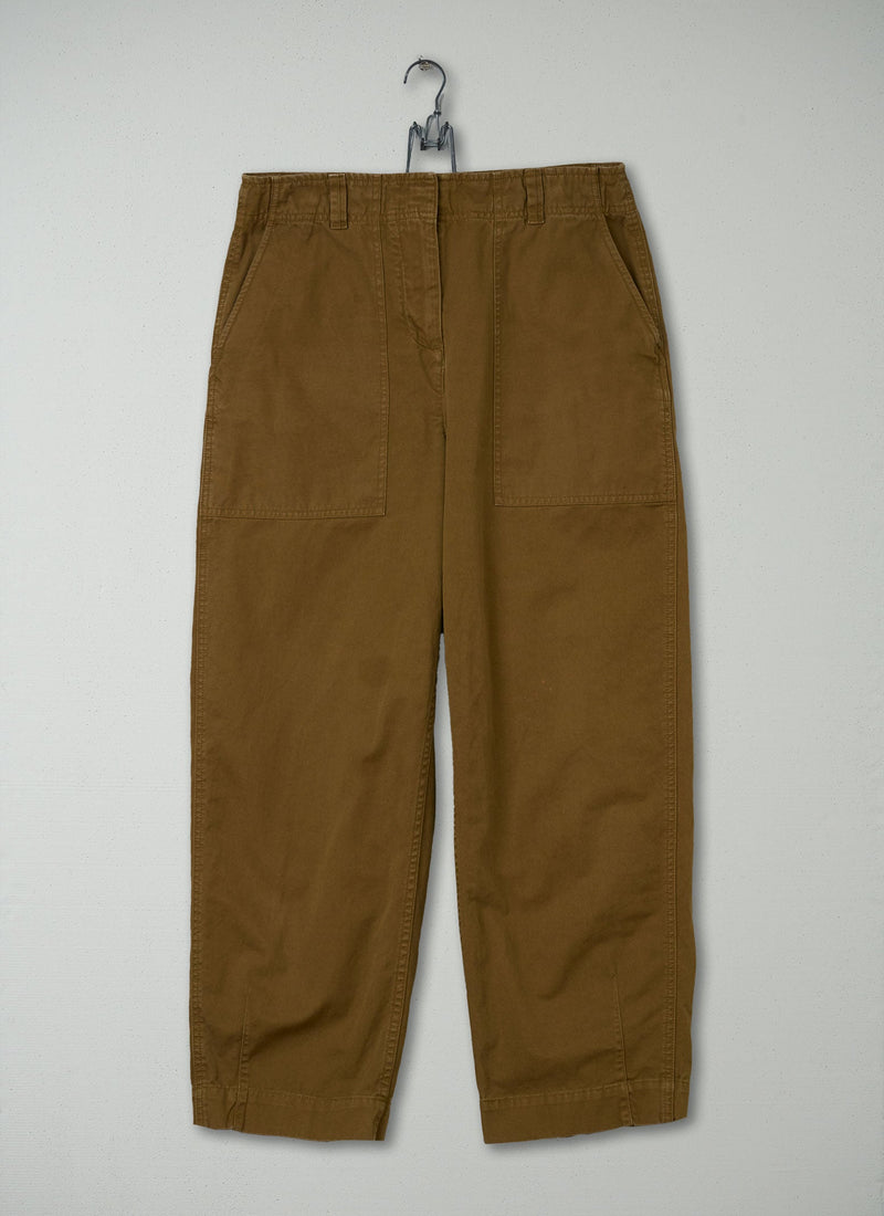 Reworn Cotton Linen Tapered Trousers Size 10 (710) | Breen