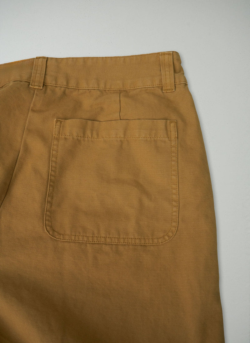 Reworn Canvas Workwear Trousers Size 14 (138) | Pale Ochre