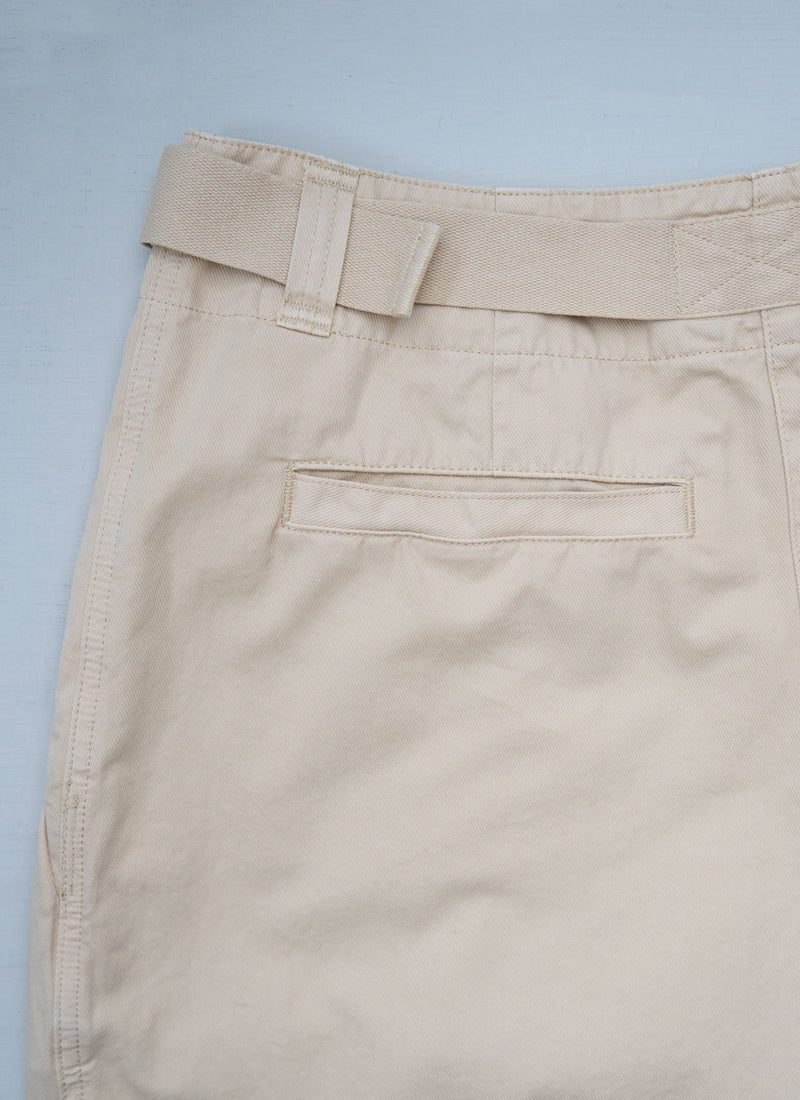 Reworn Cotton Linen Twill Trousers Size 12 (1099) | Shell