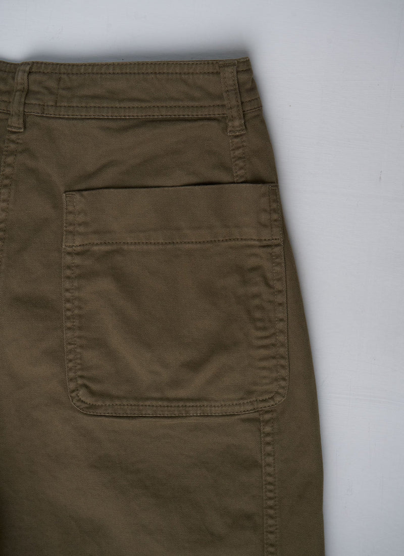 Reworn Flat Front Trousers Size 6 (855) | Dark Pear