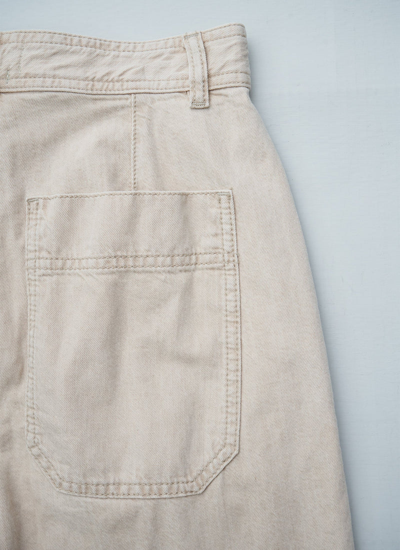 Reworn Flat Front Trousers Size 8 (229) | Clay