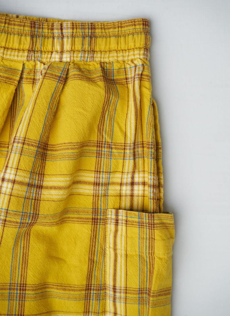 Reworn Cotton Check Culottes Size XXS (1417) | Multi