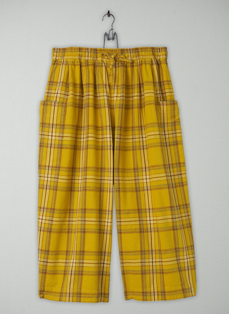 Reworn Cotton Check Culottes Size XXS (1417) | Multi