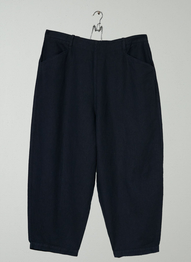 Reworn Alix Cotton Linen Trousers Size 18 (1419) | Slate