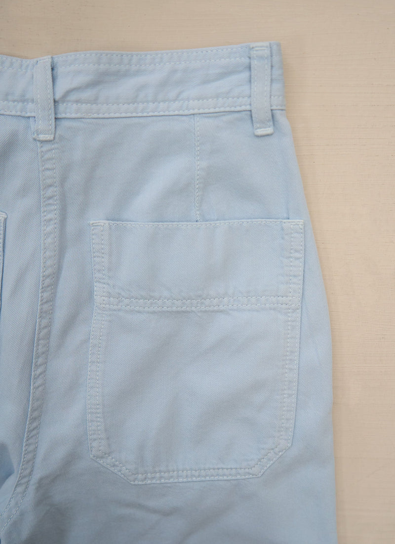 Reworn Flat Front Trousers Size 4 (1118) | Pale Blue