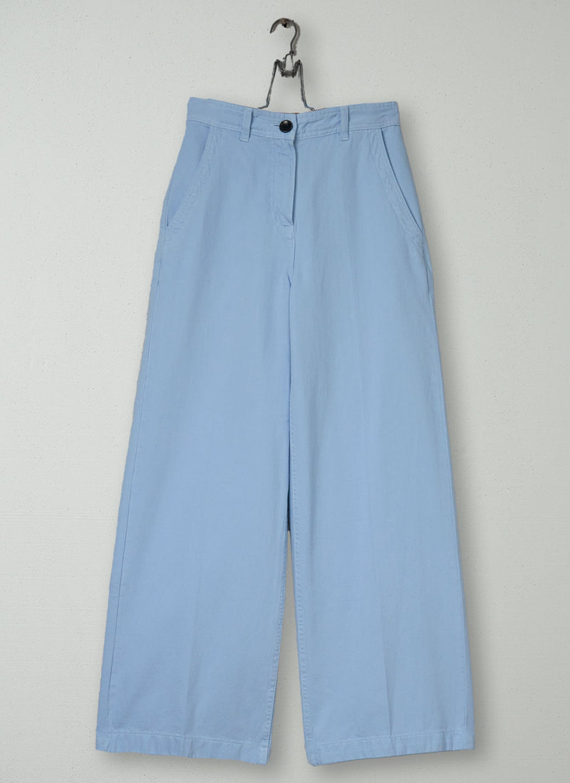 Reworn Flat Front Trousers Size 4 (1118) | Pale Blue