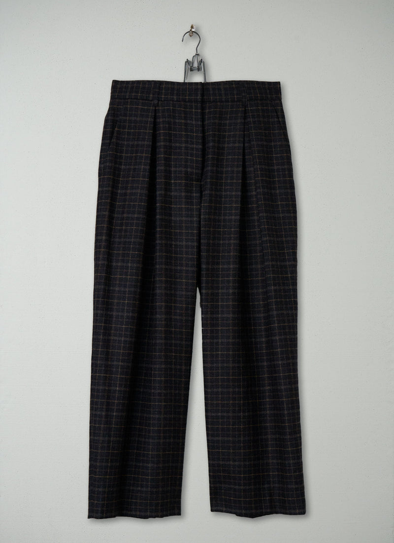 Reworn Check Wool Trousers Size 6 (1423) | Multi