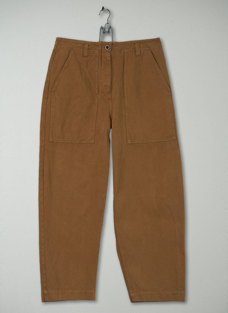 Reworn Cotton Workwear Trousers Size 10 (258) | Walnut