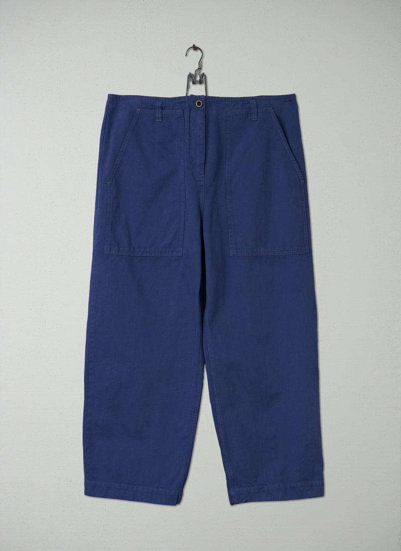 Reworn Workwear Trousers Size 16 (184) | Blue