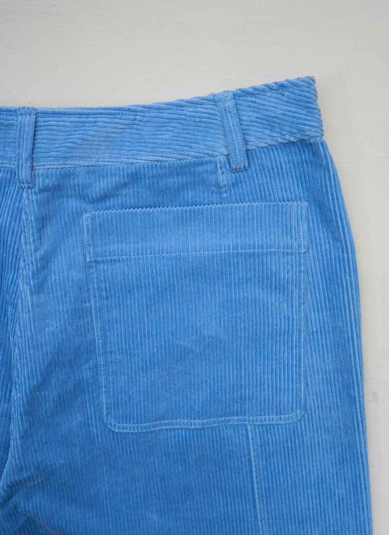 Reworn Cord Trousers Size 16 (1117) | Woad
