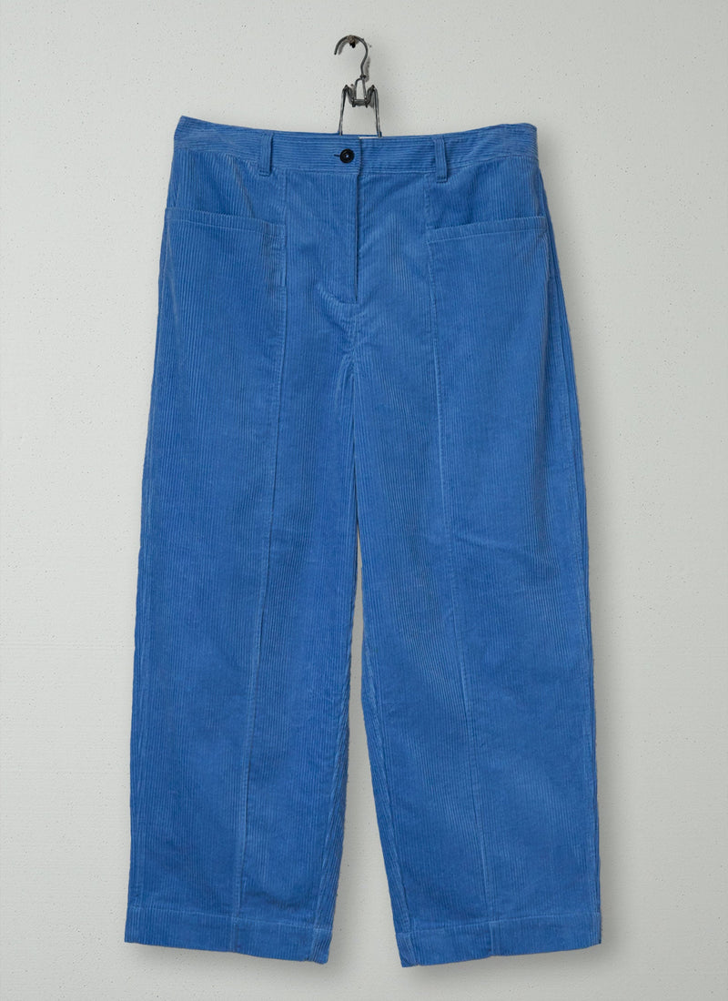 Reworn Cord Trousers Size 16 (1117) | Woad