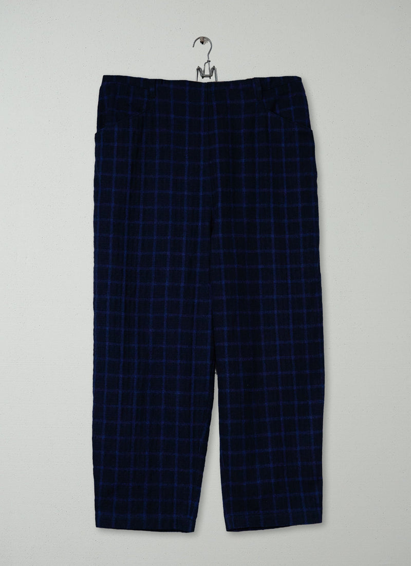 Reworn Alix Cotton Wool Trousers Size XXS (1580) | Navy