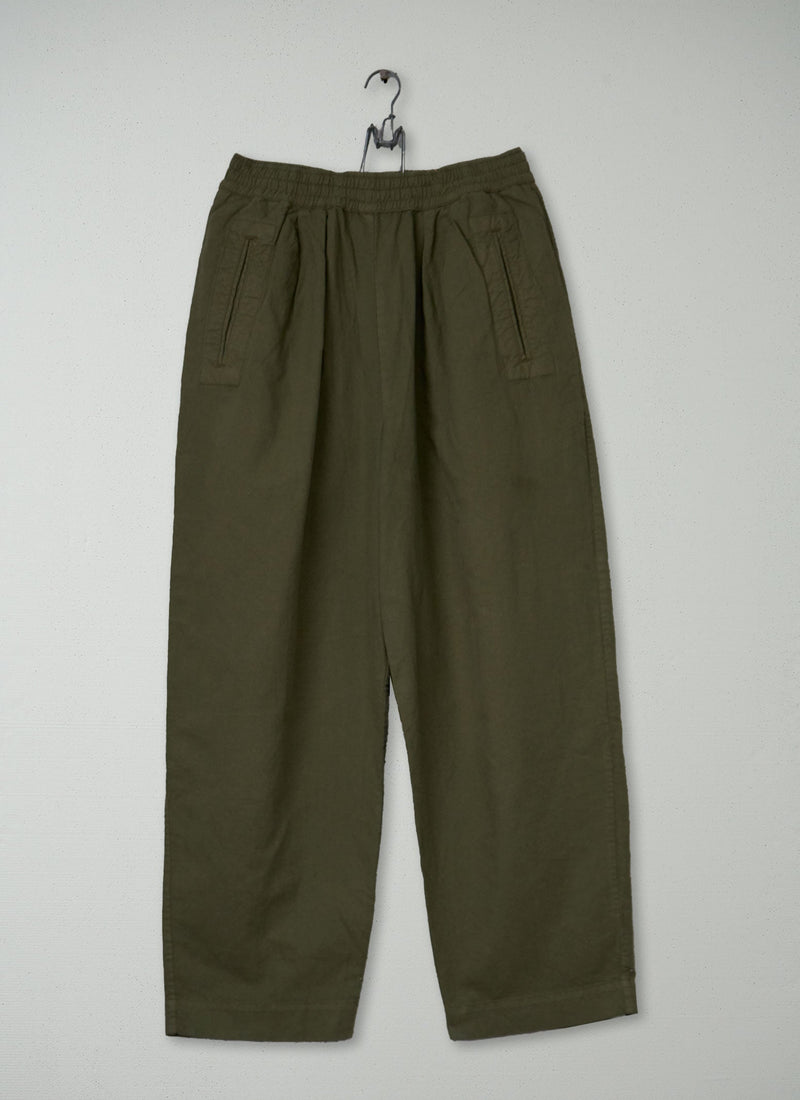 Reworn Cotton Linen Barrel Leg Trousers Size S (1143) | Oil