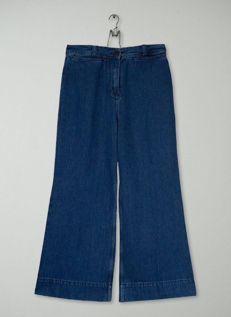 Reworn Denim Kick Flare Size 14 (1196) | Indigo