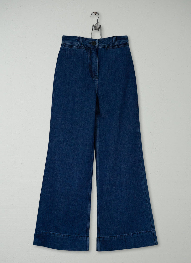 Reworn Denim Kick Flare Trousers Size 8 (1583) | Indigo