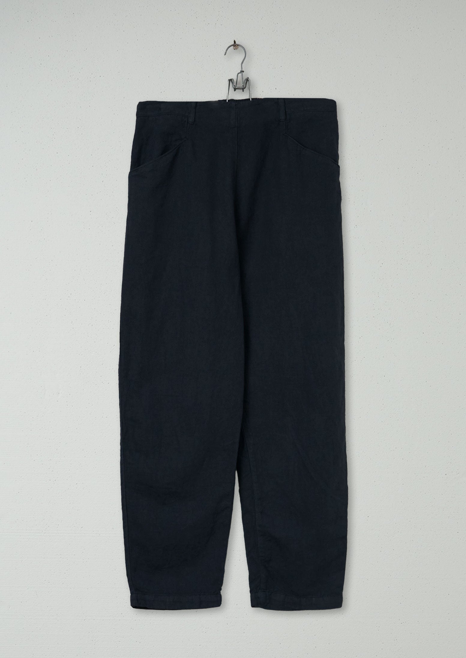 Reworn Alix Cotton Linen Trousers Size M (737) | Slate