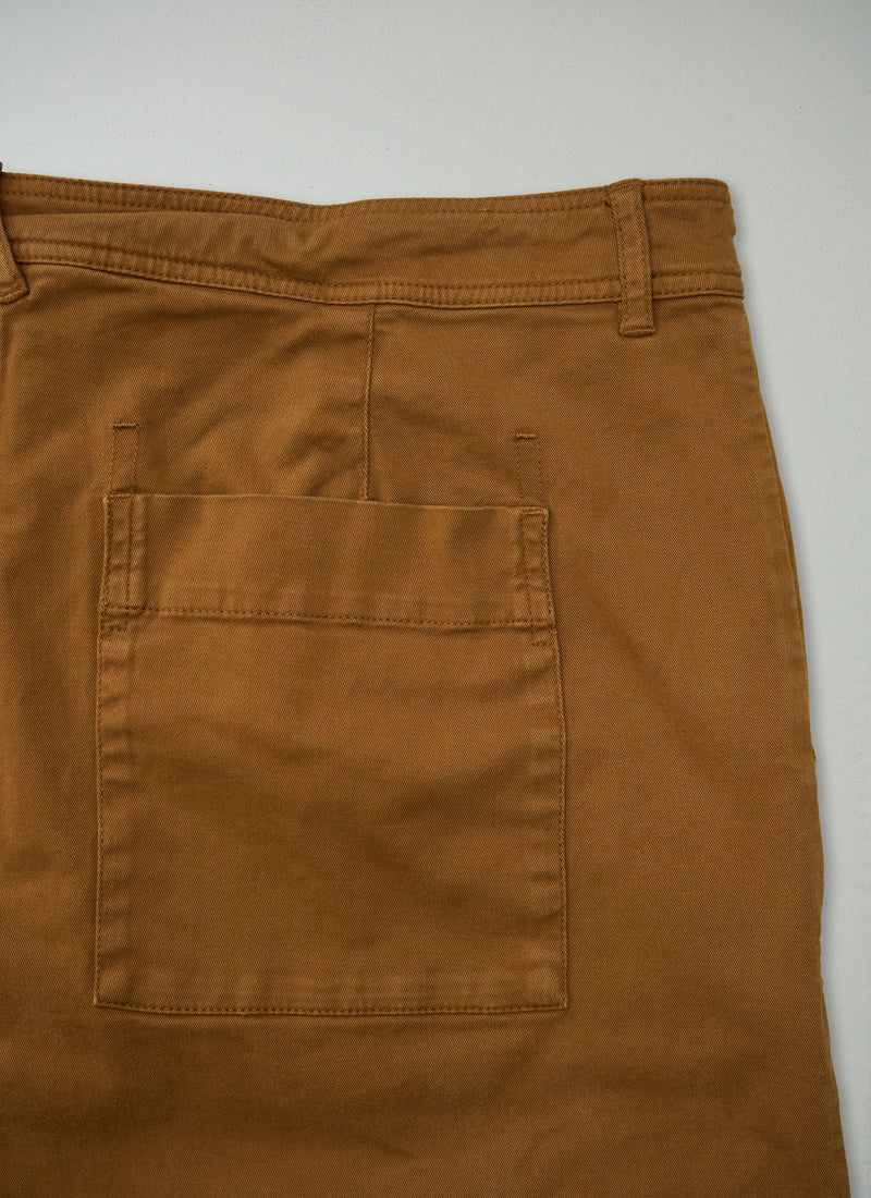 Reworn Darted Cotton Twill Trousers Size 18 (1194) | Russet