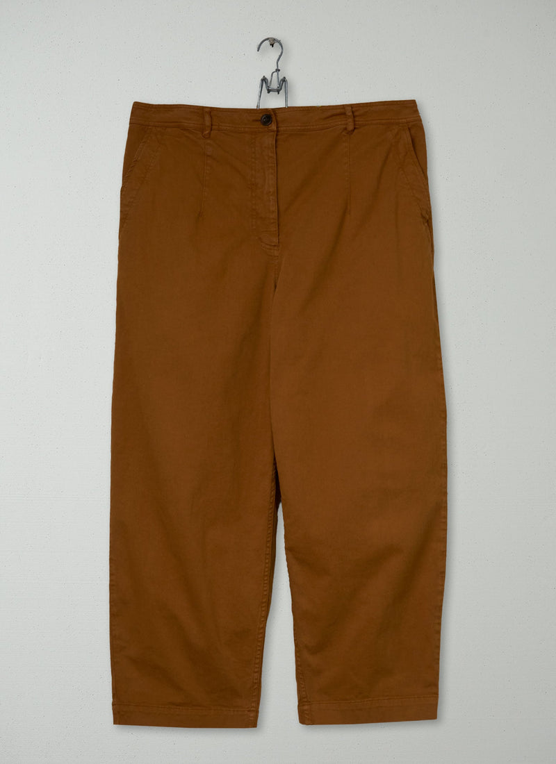 Reworn Darted Cotton Twill Trousers Size 18 (1194) | Russet