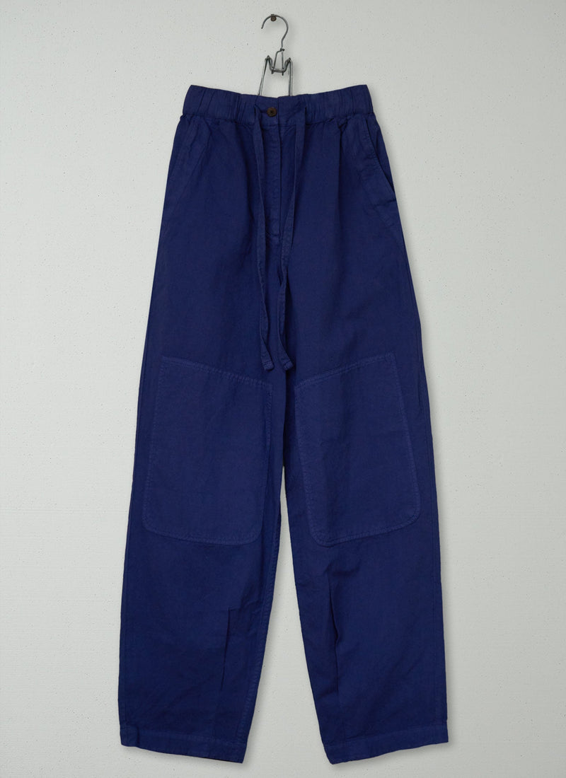 Reworn Cotton Linen Trousers Size XS (1610) | Indigo