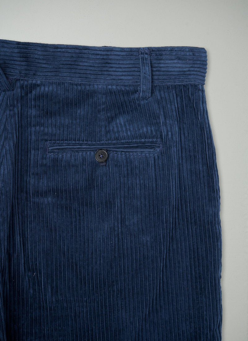 Reworn Organic Cord Trousers Size 12 (873) | Navy